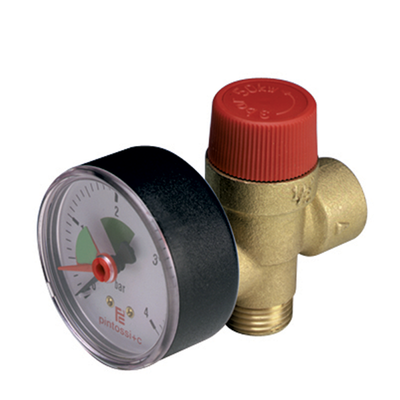 Pressure Relief Valve - 1/2" M/F + 1/4" gauge port